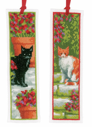 2.5X8 14 Count Set of 2 - Birds in Winter Bookmarks on Aida Counted Cross Stitch Kit - Vervaco