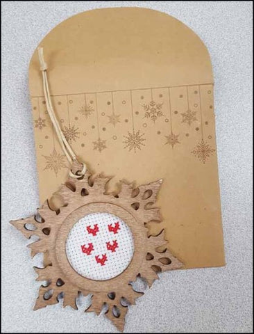 WOOD RECTANGLE FRAME COUNTED CROSS STITCH FRAME ORNAMENT
