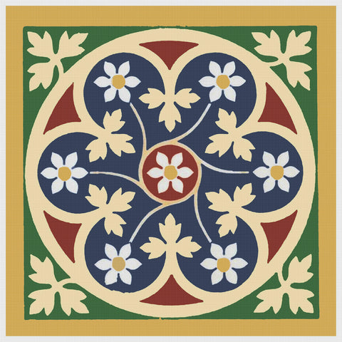 AWN Pugin's Geometric Tile #13 Orenco Originals Counted Cross Stitch Pattern