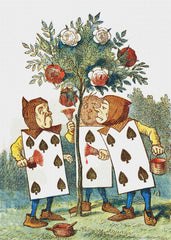 Tenniel's The Cards and Roses from Alice in Wonderland Counted Cross Stitch Chart Pattern