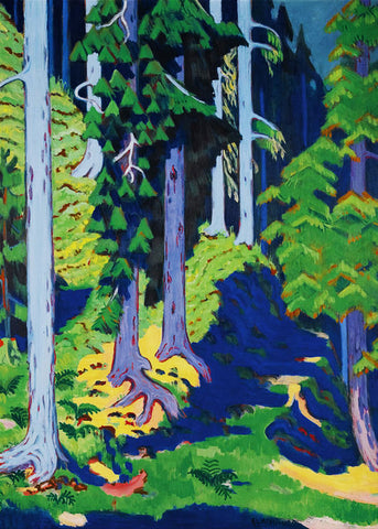 The Forest Floor by Ernst Ludwig Kirchner Counted Cross Stitch Pattern