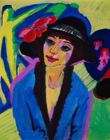 Gerda's New Hat by Ernst Ludwig Kirchner Counted Cross Stitch Pattern