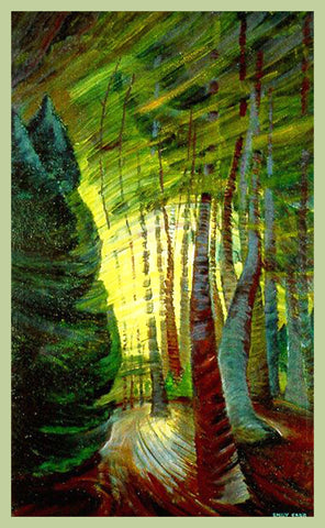 Emily Carr's The Sombreness of Sunlight Canada Landscape Counted Cross Stitch Pattern DIGITAL DOWNLOAD