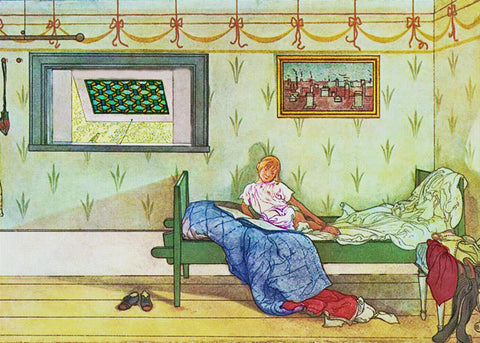 Time To Get Up inspired by Swedish Carl Larsson  Counted Cross Stitch Pattern