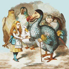 Tenniel's Alice and the Dodo Bird from Alice in Wonderland Counted Cross Stitch Chart Pattern