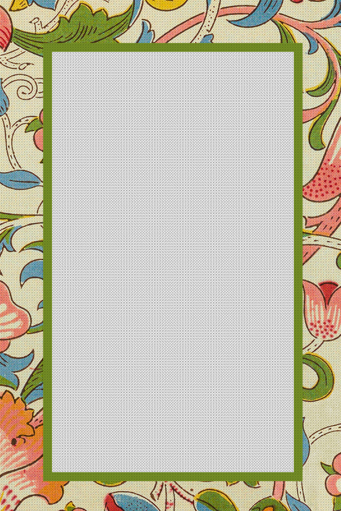 Frame To Stitch Wm. Morris Art Nouveau Floral Counted Cross Stitch Chart Pattern