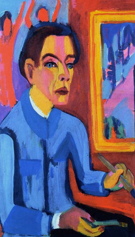 The Painter by Ernst Ludwig Kirchner Counted Cross Stitch Pattern