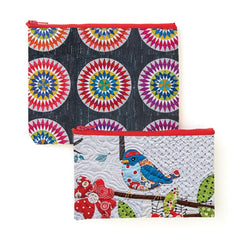 Birdseye Eco Pouch Set of 2 Zippered Organizing Bags