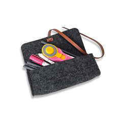 Felt Storage Case Pouch Stylish Dark Grey by Meori