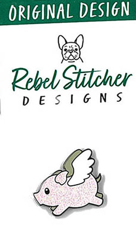 FLYING PIG Needle Minder by Rebel Stitcher Designs