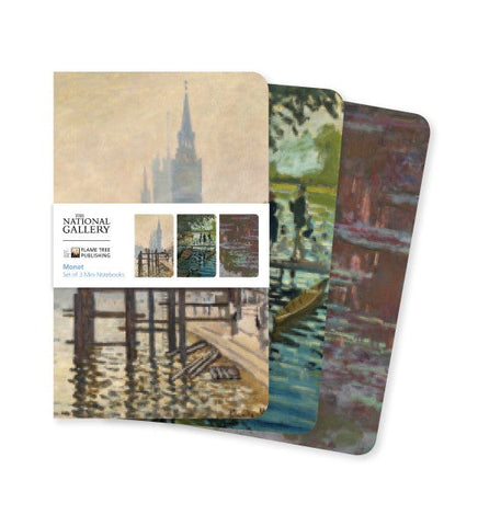 National Gallery Claude Monet Set of 3 Mini Notebooks