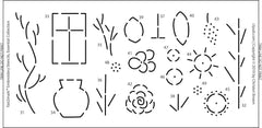 Embroidery Stencils Darling Motif Collection 100+ Easy-to-Mark Designs, Includes Alphabet & Numerals!