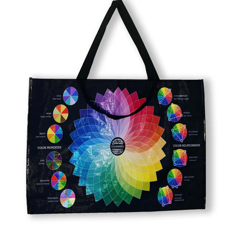 Quilter's Color Wheel Carry-All Heavy-Duty 2-Handled Tote Bag