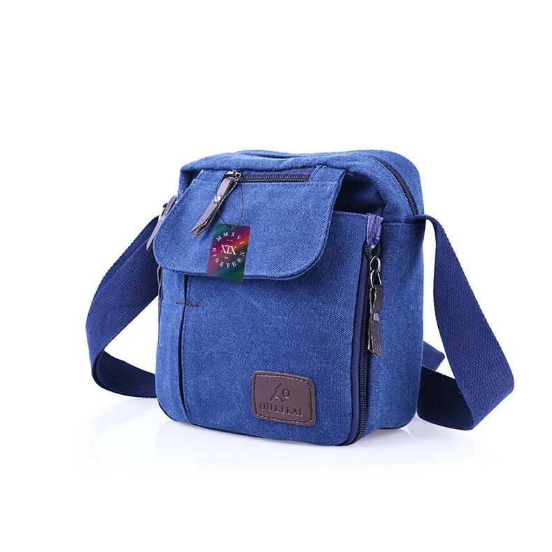 Multifunctional Canvas Sport Crossbody Shoulder from The American Gift Company-Blue