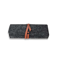 Felt Storage Case Pouch Stylish Dark Grey by Meori