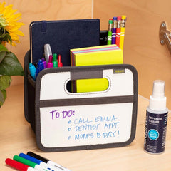 Mini Foldable Storage Box Cube Organizer by Meori -White Board