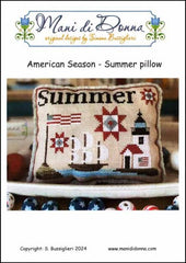 American Season Summer Pillow By Mani di Donna Counted Cross Stitch Pattern