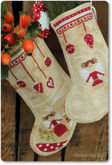 Angels Christmas Stockings By Madame Chantilly Counted Cross Stitch Pattern