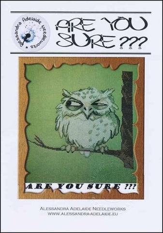 Are You Sure??? Owl by Alessandra Adelaide Needleworks Counted Cross Stitch Pattern
