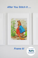 Mama Reads Peter A Story Christmas by Beatrix Potter Counted Cross Stitch Pattern