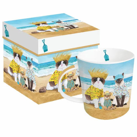 Cats Beach Party Gift-boxed Mug by TWO CAN ART (PATTI GAY) from PPD (Copy)