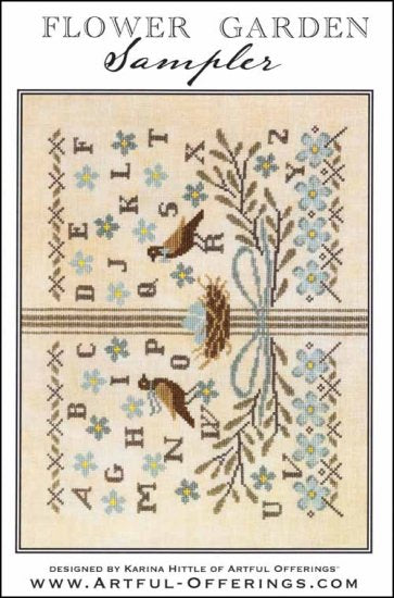 Flower Garden Sampler by Artful Offerings Counted Cross Stitch Pattern