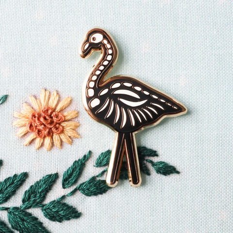 Shadow the Skeleton Flamingo Magnetic Needle Minder by Flamingo Toes