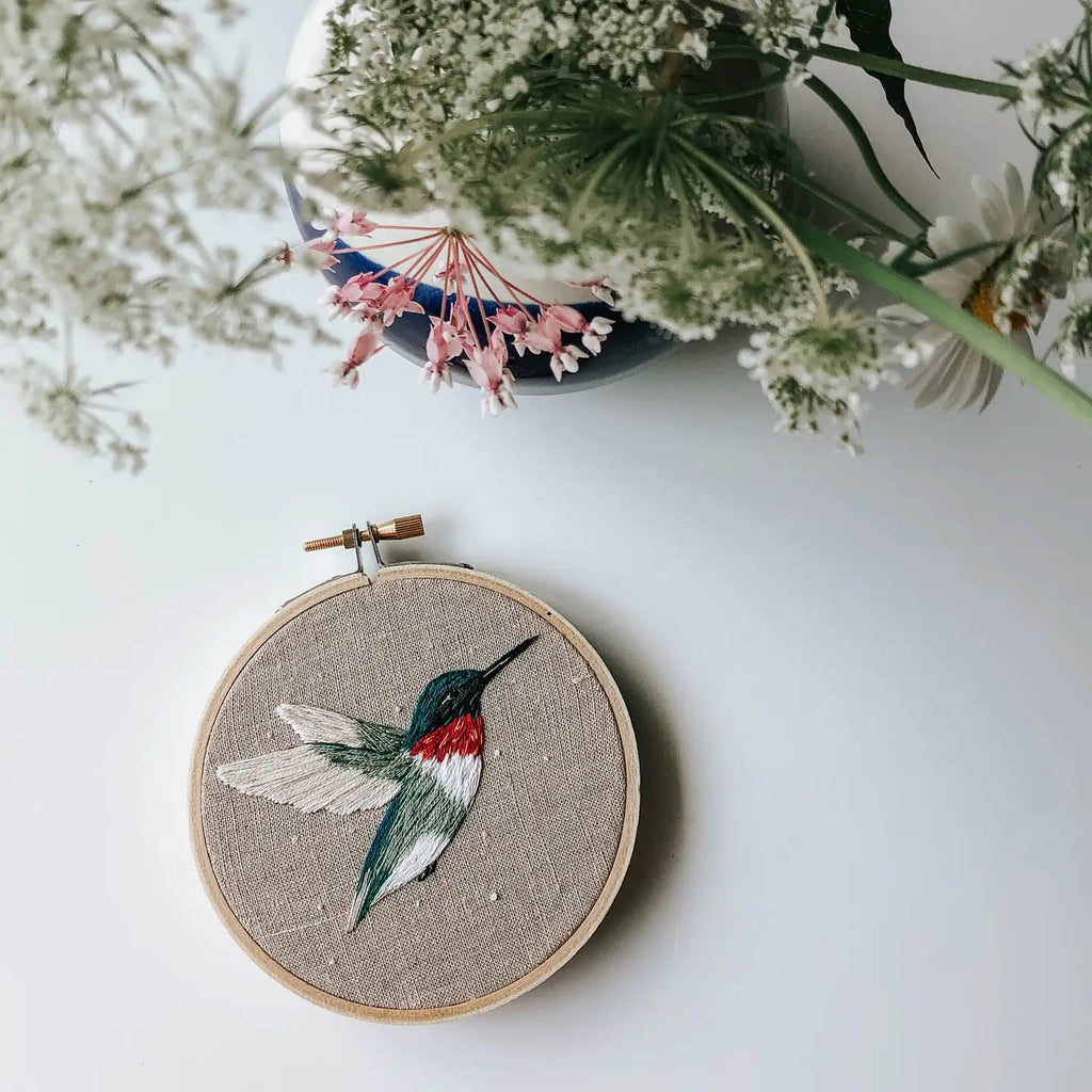 Hummingbird Embroidery Kit By Harvest Goods Co.