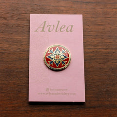 Byzantine Justina Enamel Needleminder or Pin by Avlea Folk Embroidery