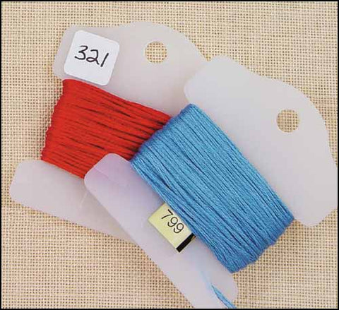 Kiplyki Wholesale 120 Pieces Plastic Floss Bobbins for Embroidery Floss Organizer, Size: 1.4, White