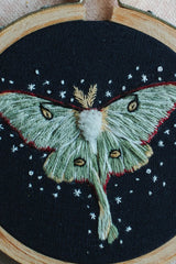 Luna Moth Embroidery Kit By Harvest Goods Co.