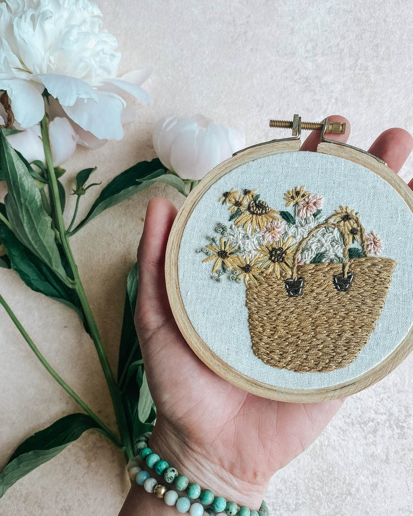 Market Flowers Embroidery Kit By Harvest Goods Co.