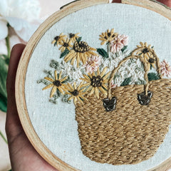 Market Flowers Embroidery Kit By Harvest Goods Co.