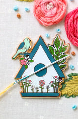 Melody Lane Birdhouse Magnetic Needle Minder by Flamingo Toes