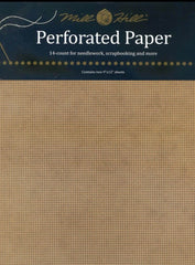 Mocha MILL HILL PERFORATED PAPER Two 9"x12" sheets-14 Count