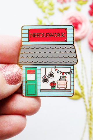 Needlework Shop Main Street Needle Minder by Flamingo Toes