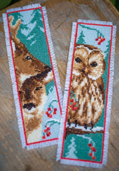 Deer & Owl Bookmark Set of 2 Bookmarks by Vervaco Counted Cross Stitch Kit 2.5"X8" 2/Pkg