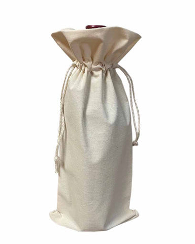 Premium Cotton Wine Bags - Single Bottle Gift Bag