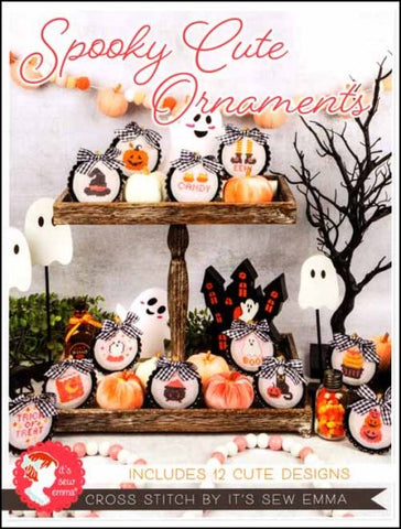 Spooky Cute Ornaments by it's Sew Emma Stitchery Counted Cross Stitch Pattern