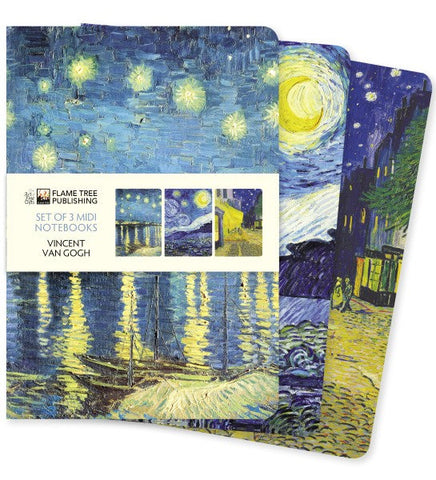 Vincent Van Gogh Set of 3 Midi Notebooks