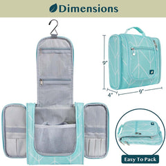 Deluxe Hanging Sewing Supply Organizer with Pockets By Pavilia-Teal Chevrons