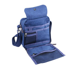 Multifunctional Canvas Sport Crossbody Shoulder from The American Gift Company-Blue