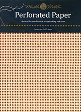 Peach Sorbet MILL HILL PERFORATED PAPER Two 9"x12" sheets-14 Count