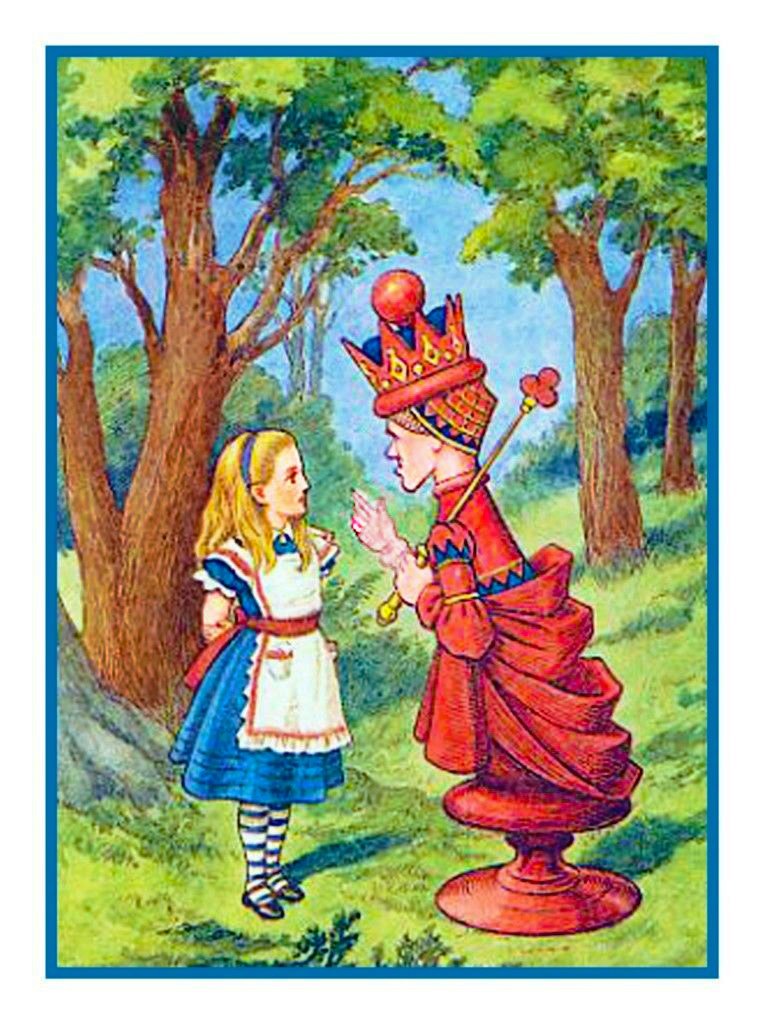alice in wonderland red queen illustration