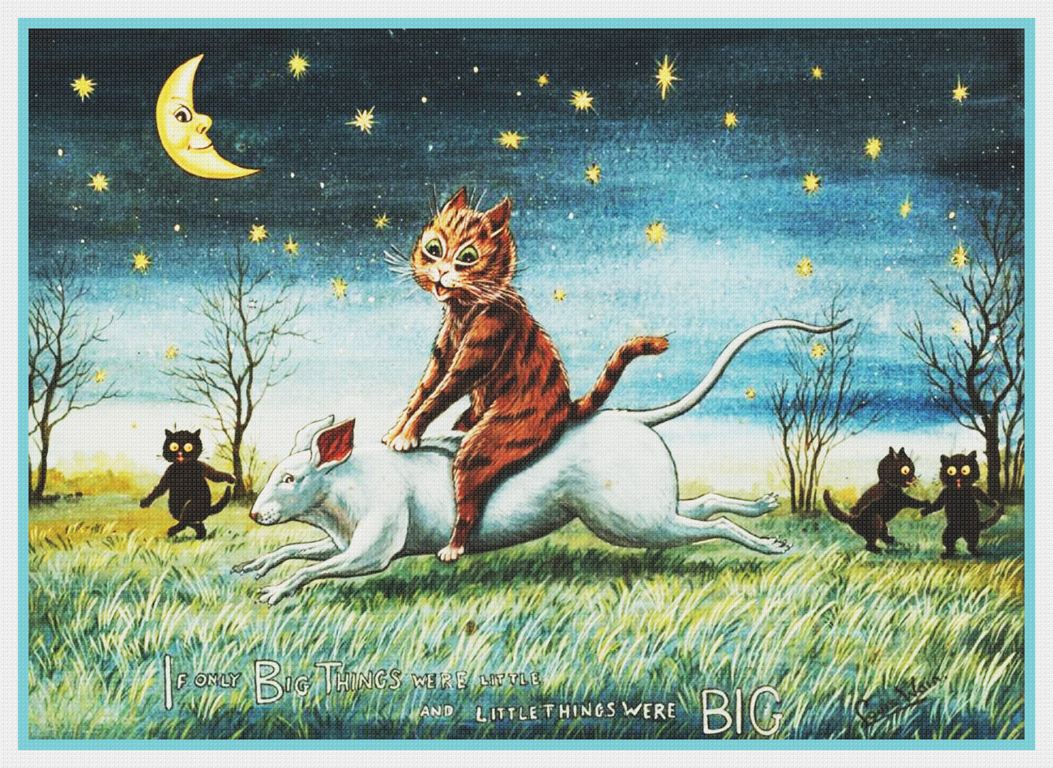 Louis Wain's Kitty Cats Sing Christmas Carols Counted Cross Stitch