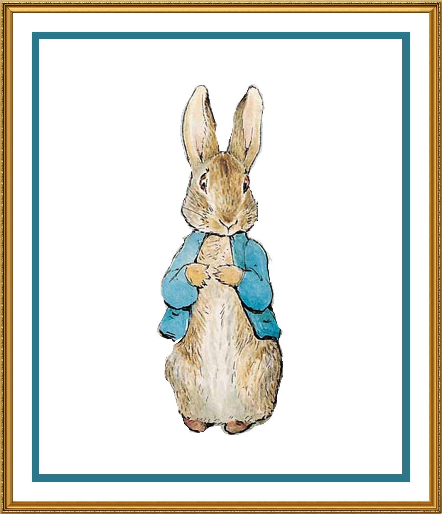 Peter Rabbit inspired by Beatrix Potter Counted Cross Stitch Pattern ...