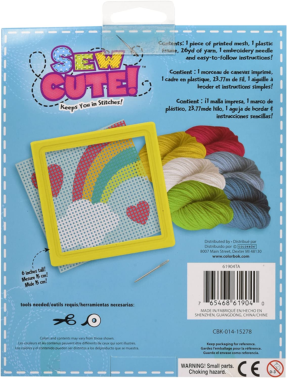 Smarts & Crafts Go: Needlepoint Kit, 40 Pieces, Multi-Color, for Kids Ages  8+ 