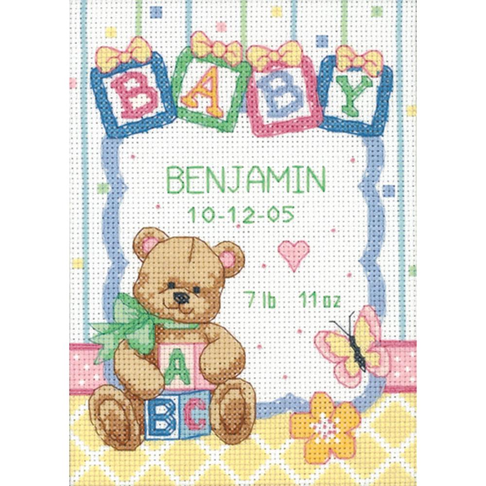 Balloon Ride Birth Record Counted Cross Stitch Kit-11X14 14 Count 