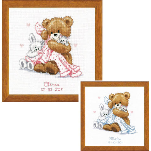 Vervaco Counted Cross Stitch Kit 10.75 inchX8.75 inch-Baby Shower Record on Aida (14 Count)