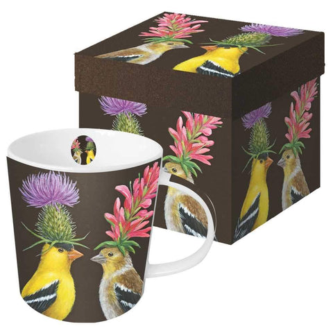 GOLDFINCH COUPLE Gift-Boxed Contemporary Mug Designed by Vicki Sawyer from PPD